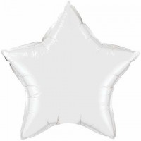   GLOBO 9" PALO FOIL ESTRELLA BLANCA