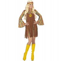  DISFRAZ T-XL VESTIDO CHALECO HIPPIE