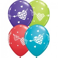 $D 25 GLOBOS 11" LATEX BANDA CORA COLSUR