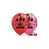25 GLOBOS 11" LATEX MICKEYMINNIE LOVE