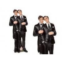 FIGURA PAREJA NOVIOS MASCULINOS 13X5CMS