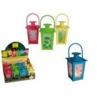 FAROLILLO DE PLASTICO CON VELA LED 12CM