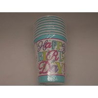 PAQ.8/U VASO HAPPY BIRTHDAY 266ML
