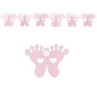 GUIRNALDA FORMA BABY PIES ROSA 3MT