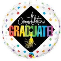$D GLOBO 18" FOIL RND GRADUACION ROMBOS