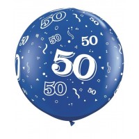 $D 2 GLOBOS JUMBO 3FT AZUL N50