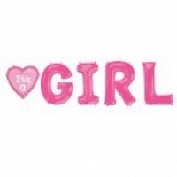 GLOBO FOIL FORMA FRASE IST A GIRL