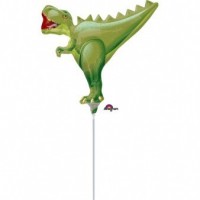   GLOBO 9" PALO FOIL DINOSAURIO