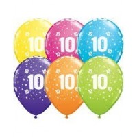 25 GLOBOS 11" LATEX IMPRESO N10 COL.SUR