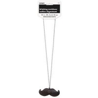 COLLAR  BIGOTE MOSTACHO LED NEGRO