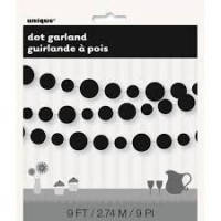  GUIRNALDA CIRCULOS NEGROS 2,74MT