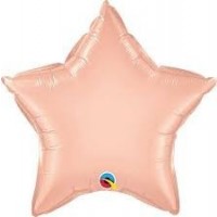   GLOBO 20" FOIL ESTRELLA ROSA ORO