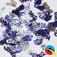CONFETI PARTY SWIRLS AZUL/PLATA 12GR