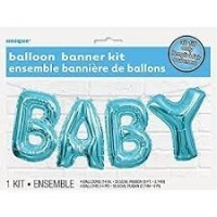  GLOBO 14" LETRAS AZUL BABY