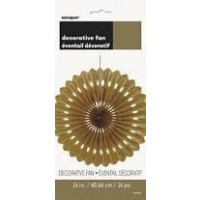   ABANICO PAPEL ORO 40,64CM