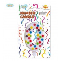 BLISTER VELA CONFETI N0 6CM