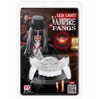 COLMILLOS VAMPIRO C/LUZ LED ROSA