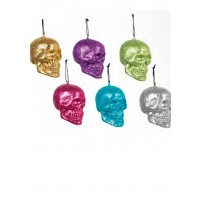 $D COLGANTE CALAVERA GLITTER 6 COL. SURT