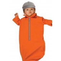 ! DISFRAZ 0A9 MESES BEBE PRESO NARANJA