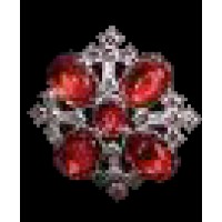 BROCHE GOTICO ROJO