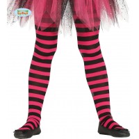 MEDIAS PANTYS 3A6AÑOS RAYA FUCSIA/NEGR
