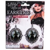 PENDIENTES BRUJA GATO NEGRO