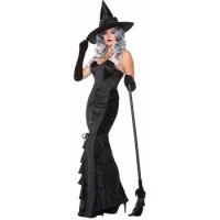  FALDA T-S/M NEGRA LARGA BRUJA GOTICA