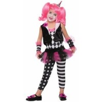 DISFRAZ 8A10 AÑOS NIÑA ARLEQUIN FUCSIA