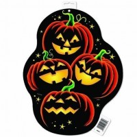 SILUETA CARTON CALABAZAS HALLOWEEN 39CM