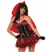  CORSET T-S/M CAPERUCITA ROJO/NEGRO