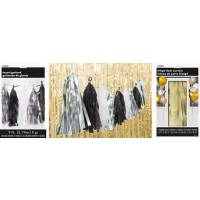 GUIRNALDA POMPON FLECO BCO/NERO/PLATA 2,