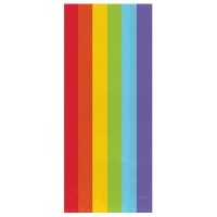 PAQ.25/U BOLSA CELO ARCOIRIS 12,7X29,2CM