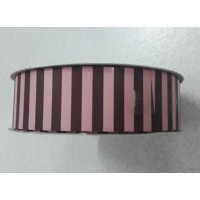 R/CINTA DOBLE RAYA ROSA/MARRON 31MMX50MT