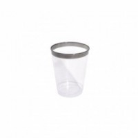 12 VASOS BORDE PLATA 270ML