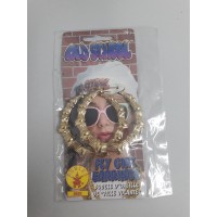 PENDIENTES ARGOLLA METAL ORO HIPHOP