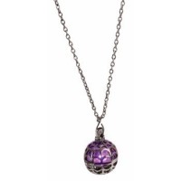 COLLAR BRUJA TELARANA BOLA LILA
