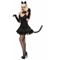  DISFRAZ T-S GATITA SEXY NEGRO