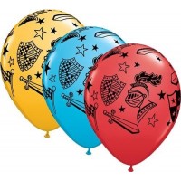 $D 25 GLOBOS 11" LATEX CABALLERO MEDIEVA