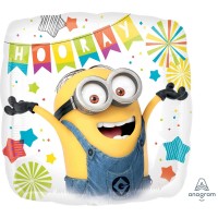   GLOBO 17" FOIL CUADR.MINIONS PARTY