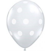 25 GLOBOS 11" LATEX TRANSPARENTE TOPO