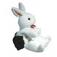   GUANTE CON PELUCHE CONEJO BLANCO