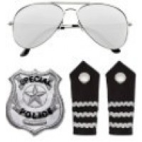 SET POLICIA GAFAS HOMBRERAS CHAPA