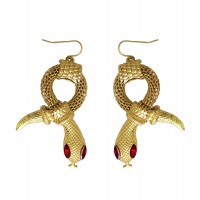   PENDIENTES SERPIENTE C/OJO ORO