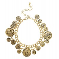   PULSERA MONEDAS DE COL.ORO