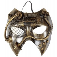 MASCARA ENTERA STEAMPUNK COBRE