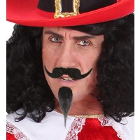 BIGOTE PERILLA NEGRA MOSQUETERO