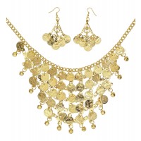   PENDIENTES COLLAR MONEDAS ORO