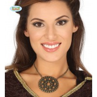 $ D     COLLAR MEDALLON ORO VIEJO