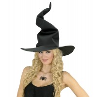  SOMBRERO NEGRO BRUJA PUNTA FLEXIBLE