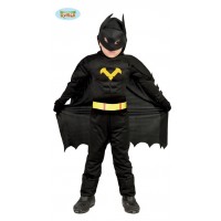 DISFRAZ 5A6AÑOS SUPER HERO NEGRO